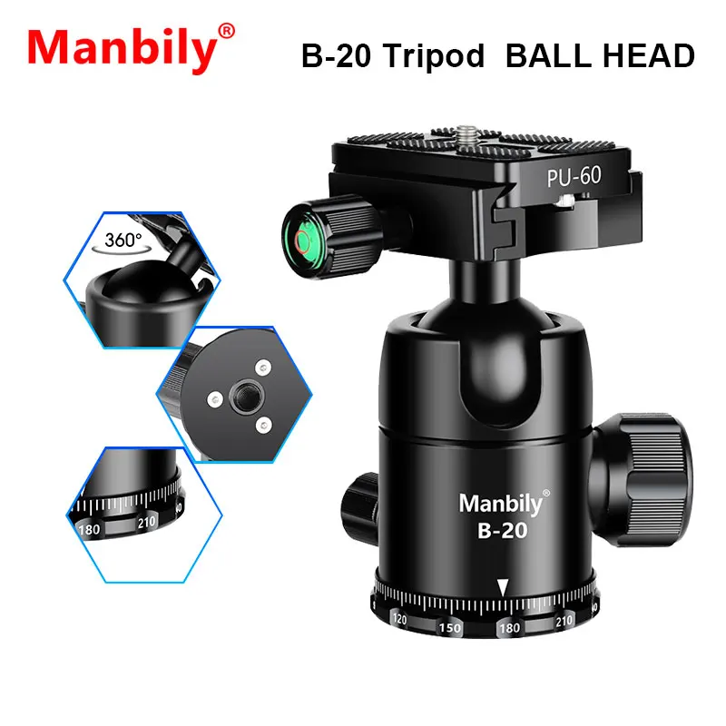 Рукоятка штатив с шаровой головкой из алюминия панорамная головка на 360 ° для