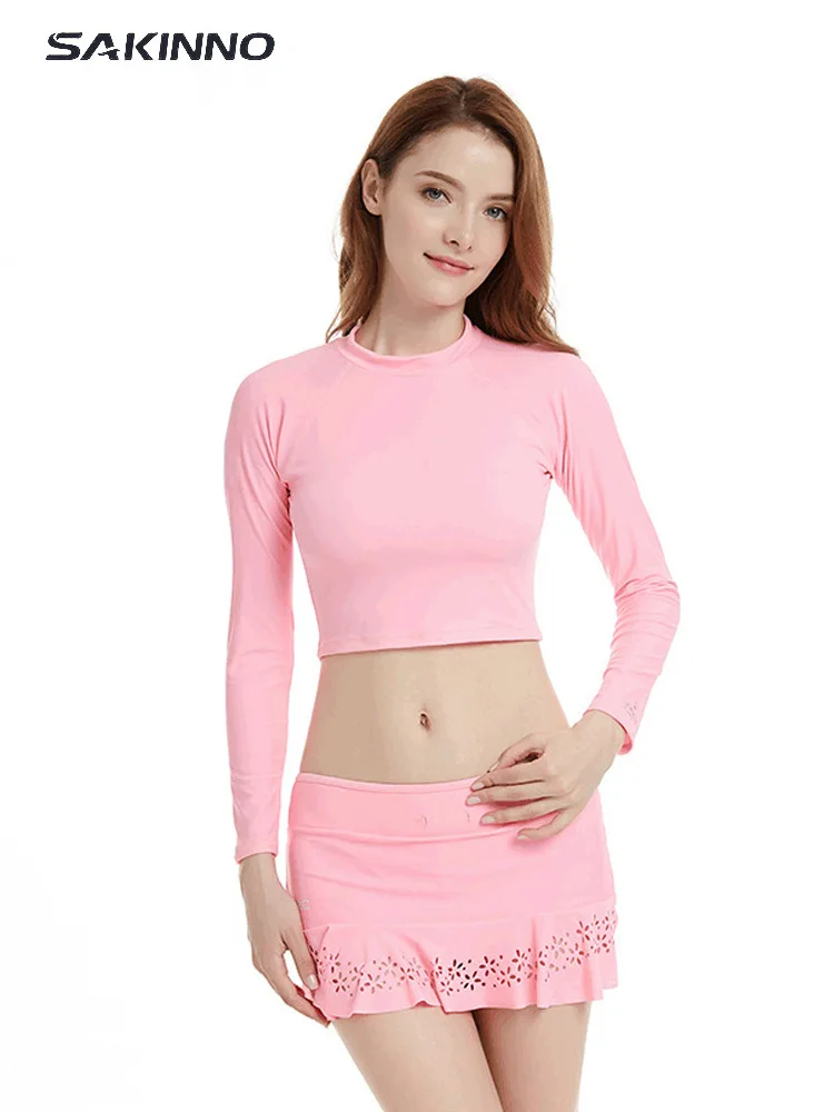 Новинка женский спортивный купальник с длинными рукавами