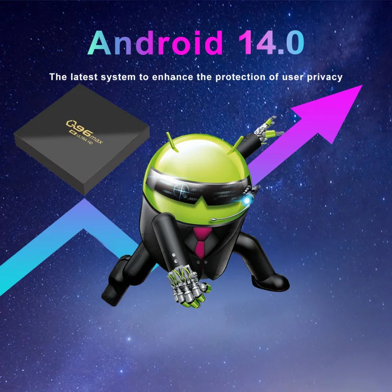 ТВ-бокс Q96 Max Android 14, умный домашний кинотеатр, 8 ГБ, 128 ГБ, Allwinner H313, четырехъядерный, HD HDR10+, 4K медиаплеер, 4G Wi-Fi, IPTV спорт (art.: 3920d1f452bf8) - 3920d1f452bf8