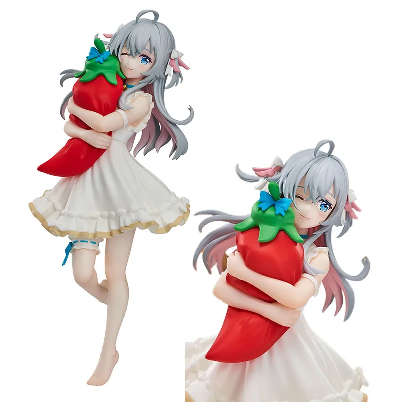 Genuine Spot Kagura Nana Anime Figure Cute Vtuber Loungewear Chili Pillow Girl Model PVC Static Chlidren Toys Collection Doll