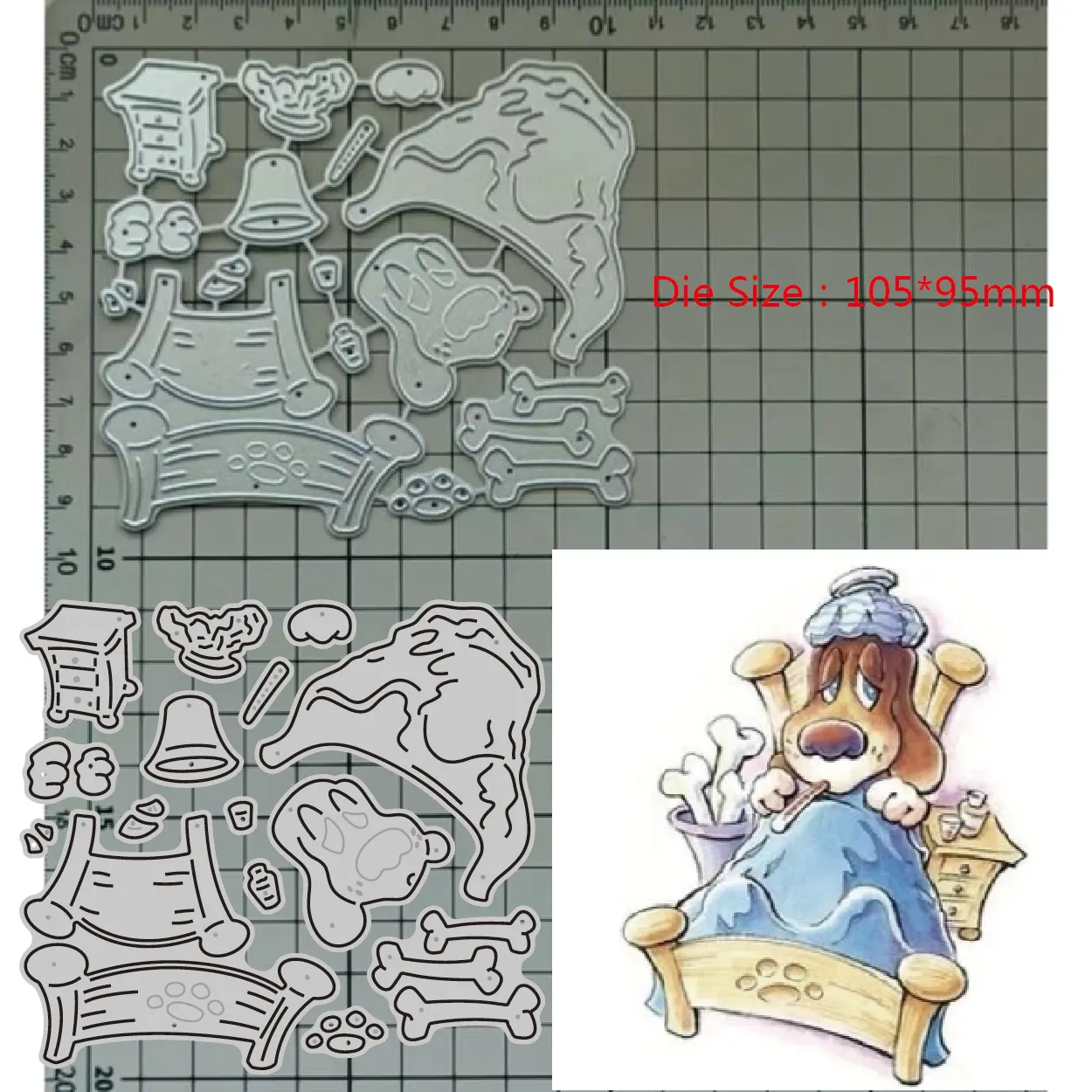 

Новинка 2023, металлические Вырубные штампы, украшение для маленькой больной собаки, «сделай сам», скрапбукинг, бумажный нож, форма, лезвие, перфоратор, трафареты, штампы