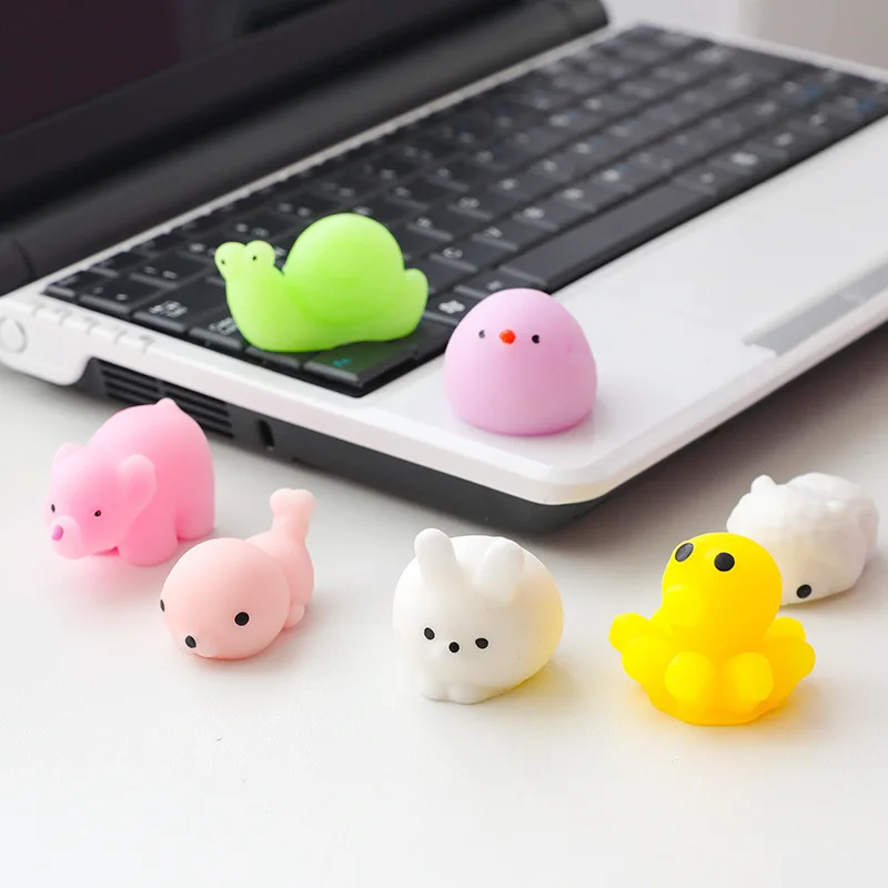 10 шт. все разные милые сжимаемые кошки Mochi медленно восстанавливающие форму