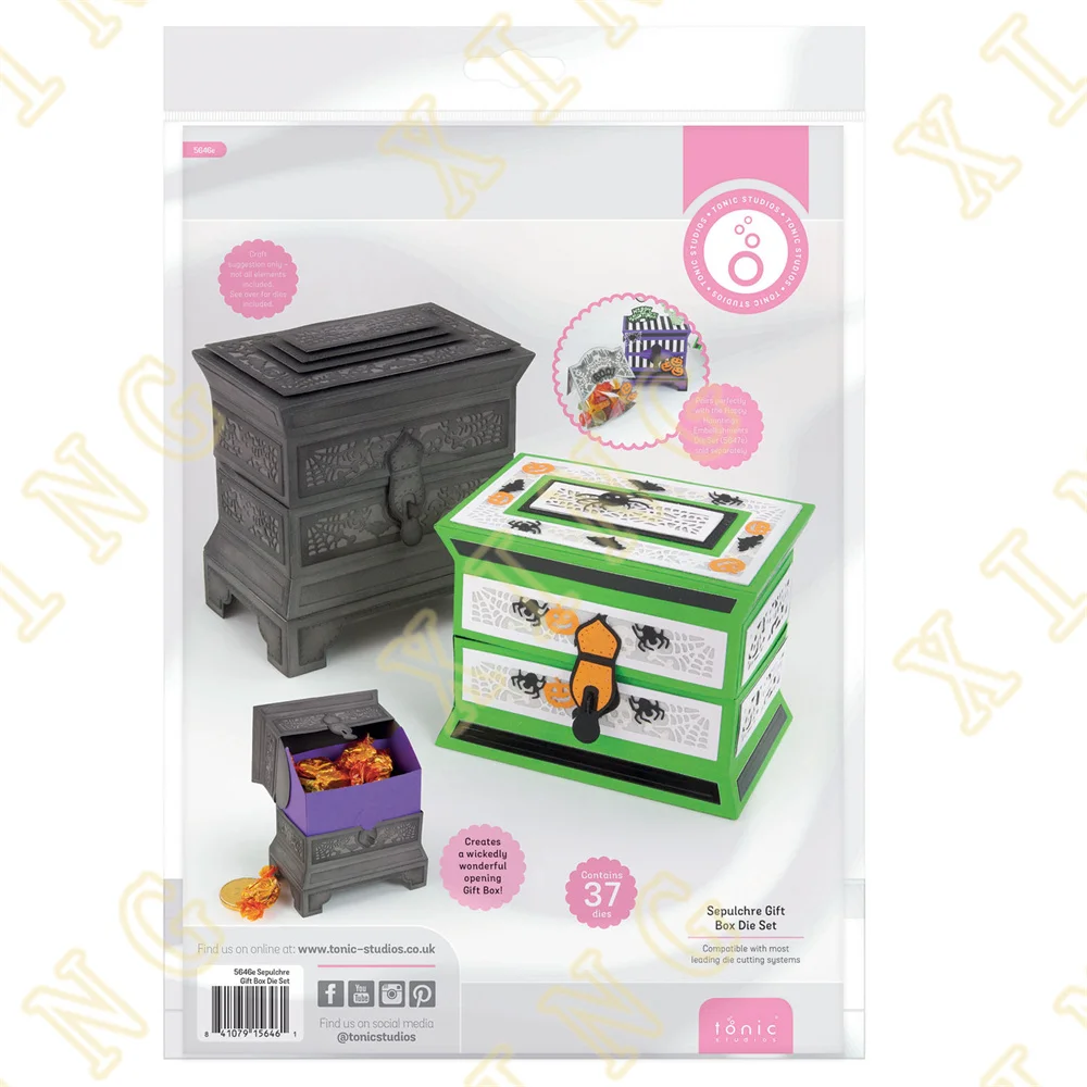 Хэллоуин Sepulchre коробка металлическая высечка для скрапбукинга рельефная