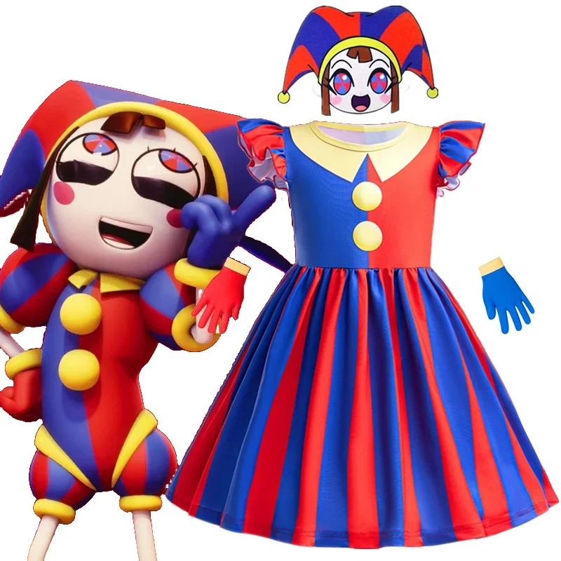 Новый удивительный цифровой Единорог Понни детский косплей костюм летнее платье