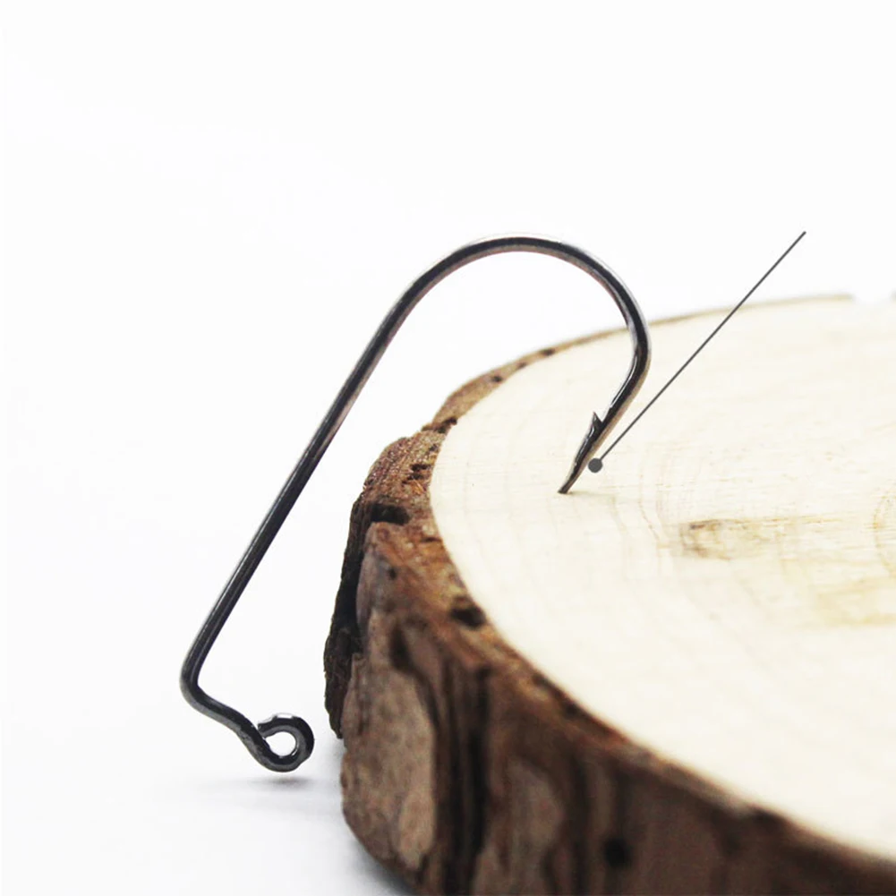 

Durable High Quality New Practical 100pcs/set Fishhook 90 Degree Jig Wear-resistant High Carbon Steel Upside Down