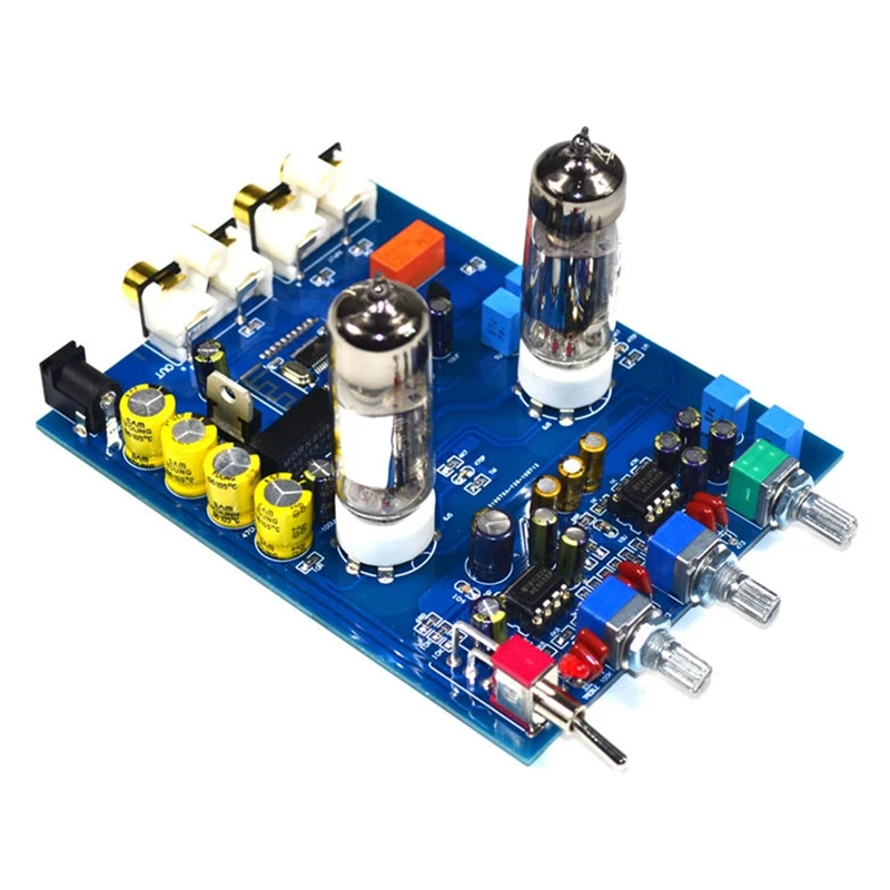 

NE5532 DC12V2A Bluetooth 4.2 HIFI Preamplifier 6J5 Home Audio Tube Amplifier Fever Bile Preamp Tone Board 470UF/25V