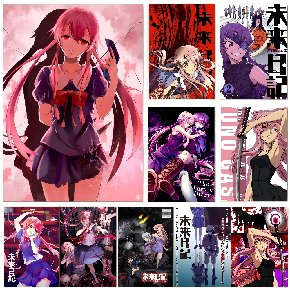 Аниме Фигурка Мирай Никки Дневник будущего Плакат Бумага Печать Главная