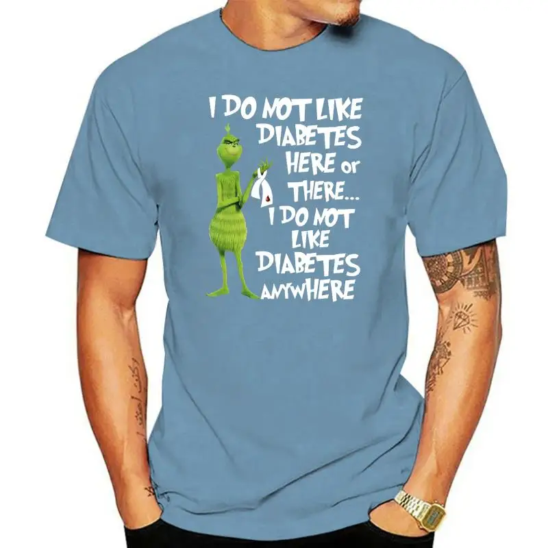 

I Do Not Like Diabetes Here Or There Classic Black T Shirt. Best Christmas Gift. Summer Style Casual Wear Tee Shirt