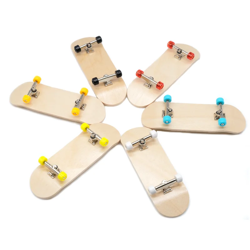 

1 Set Finger SkateBoard Wooden Fingerboard Toy Professional Stents Finger Skate Set One Set Trucks With Tool For Fingerboard