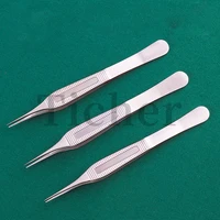 ophthalmic edison tweezers 12 5cm with teeth 0 6mm hooked double eyelid beauty belly