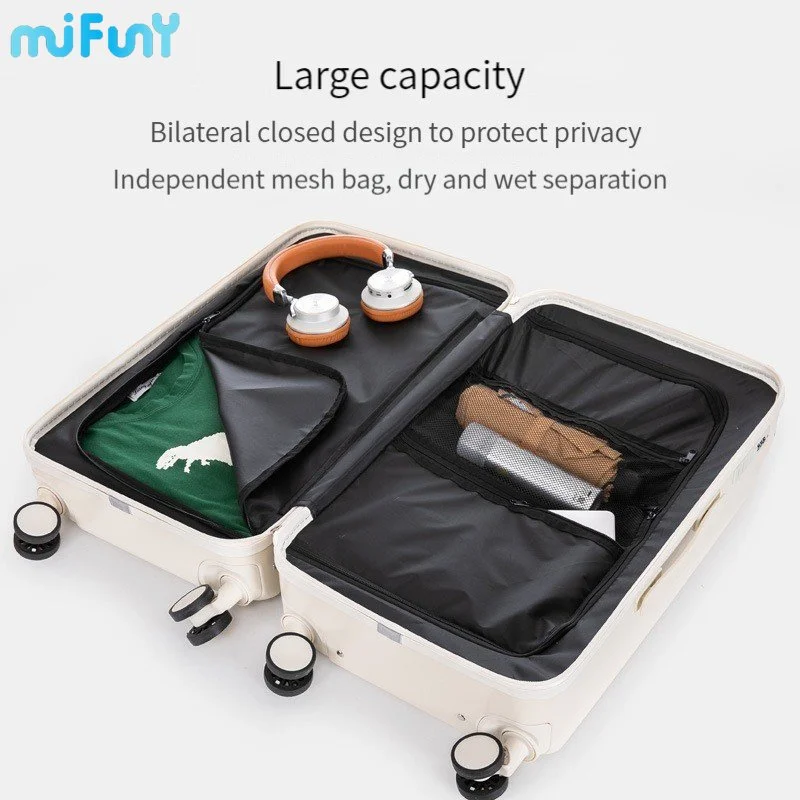 MiFuny Rolling Luggage Wide Trolley Business Suitcases Set Durable Carry on Luggage with Wheels Travel Boarding Code Box Spinner