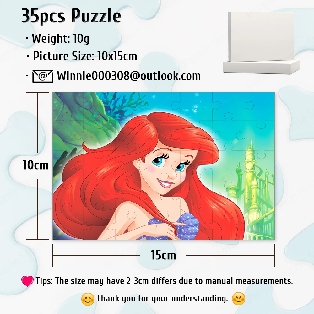 Пазлы маленькая русалочка Disney пазл принцессы Ариэль настольные игры мультяшный