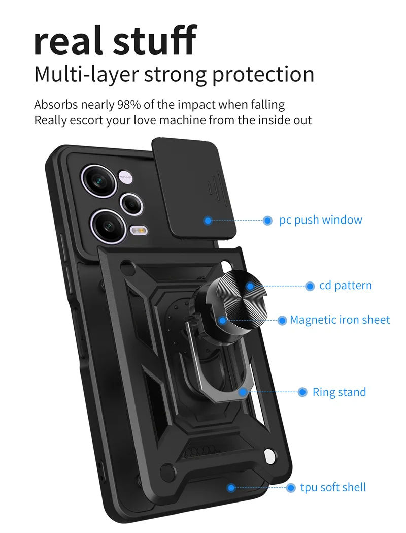 For Xiaomi Poco X5 Pro 5G Case 2023 Car Magnetic Holder Ring Armor Phone Cases For Poko Little Poco X5Pro X 5 POCOX5 Back Cover