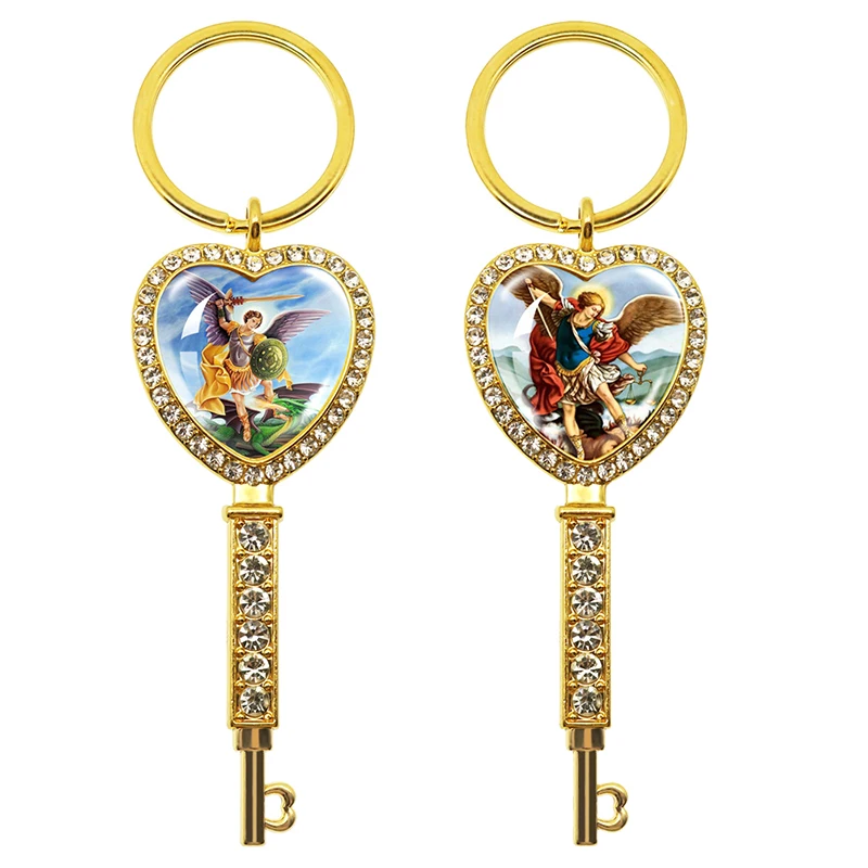 Новые мужские брелки для ключей Archangel St.Michael Protect Me Saint Shield Protection Charm Orhodox