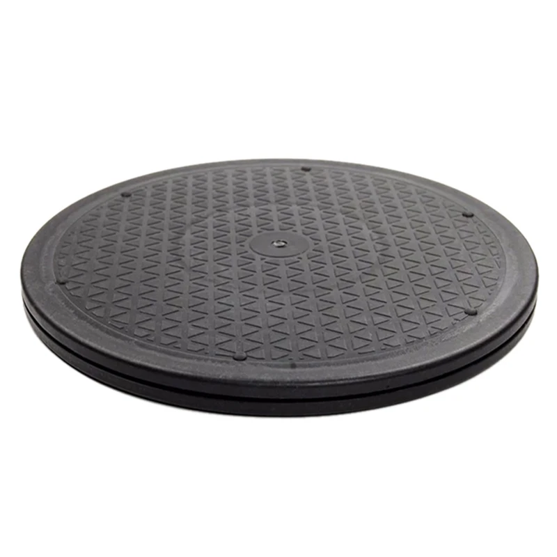 

12 Inch Heavy Duty Rotating Swivel Steel Stand for Monitor TV Turntable Lazy Susans Black Round Shape