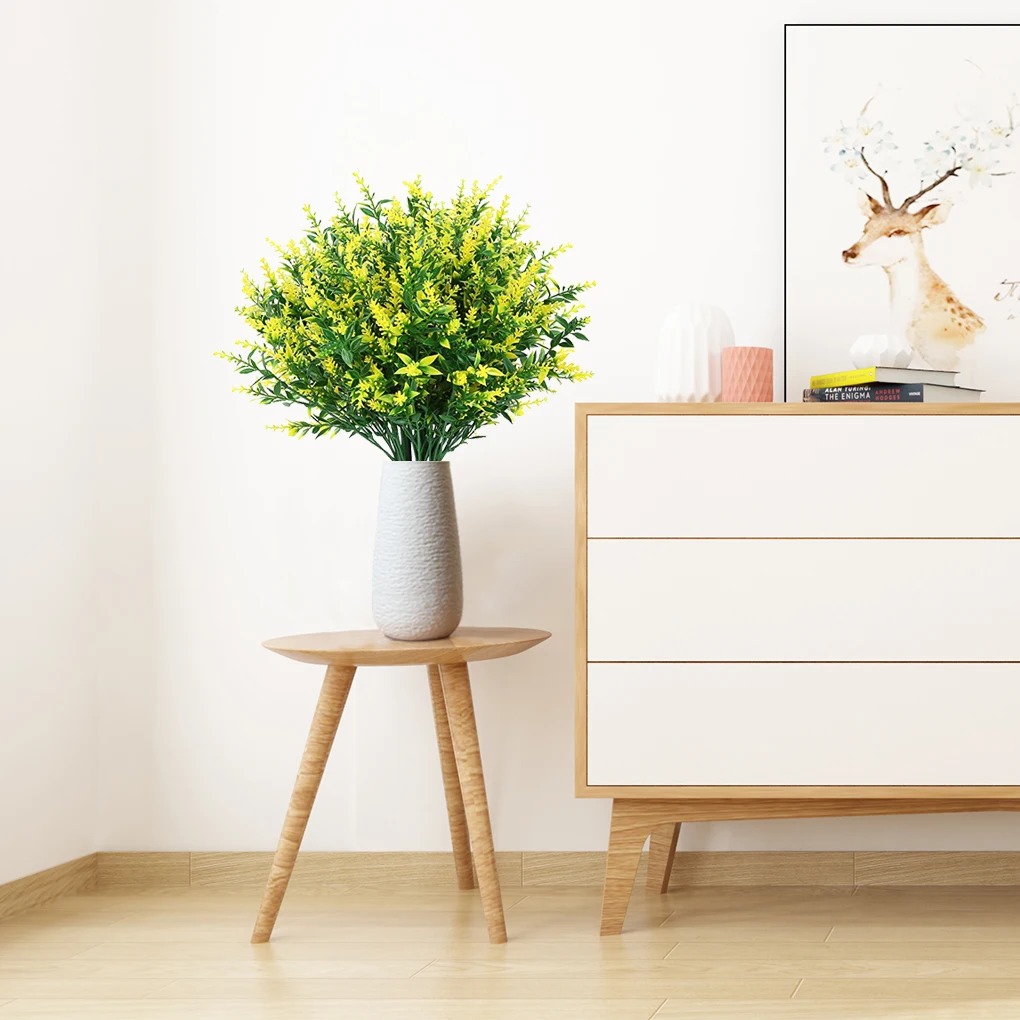 

8pcs Artificial Color Lavender Simulation Plastic Bouquet Home Wedding Party DIY Decoration Accessories Bridal Bouquet Supplies