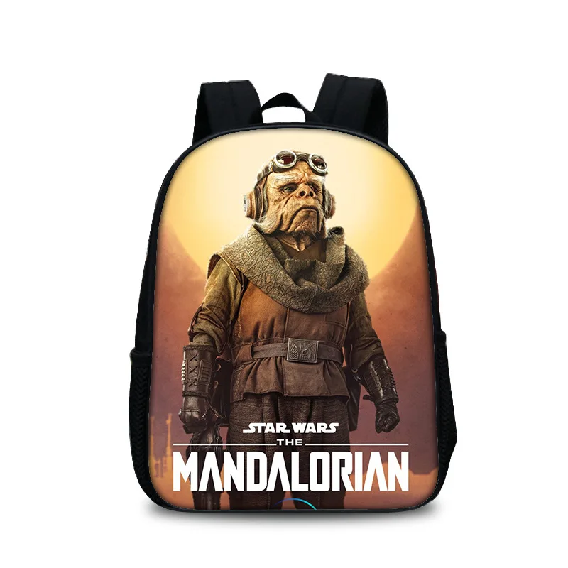 13inch Disney Baby Yoda Cartoon School Backpack for Teenager Mandalorian Nylon Anime Student's Backpack Men Outdoor Travel Bag