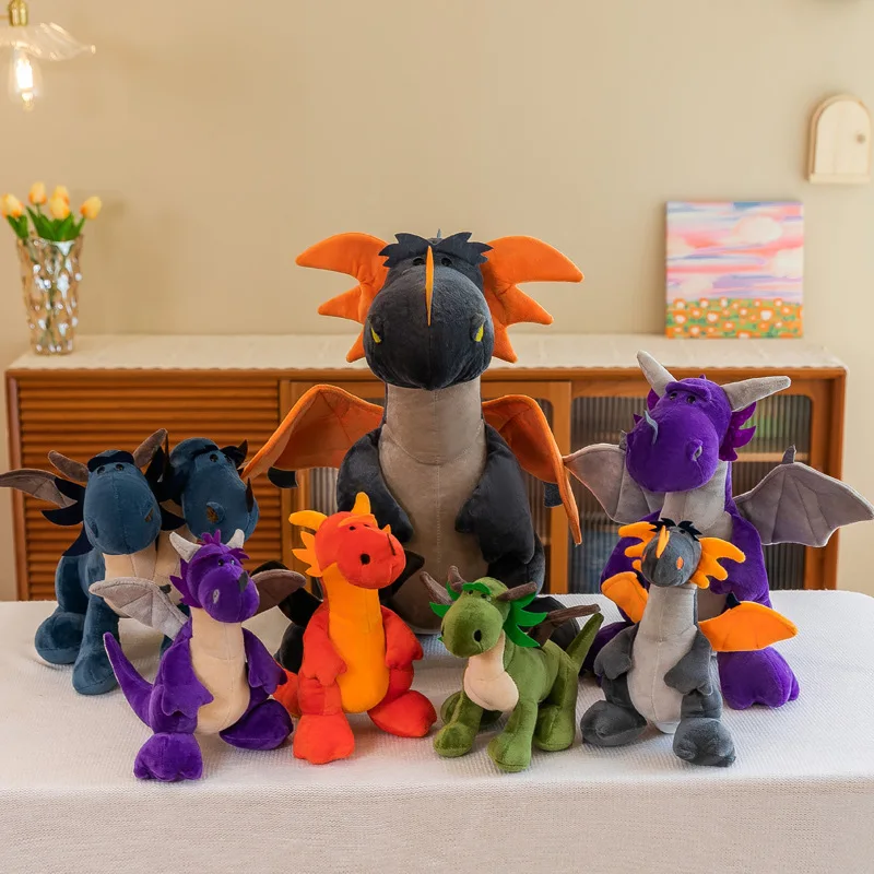 

30-40cm Cute Flying Dragon Series Children's Sleeping Toys Throw Pillow Kawaii's Cartoon Plush Animal Stuffed Doll