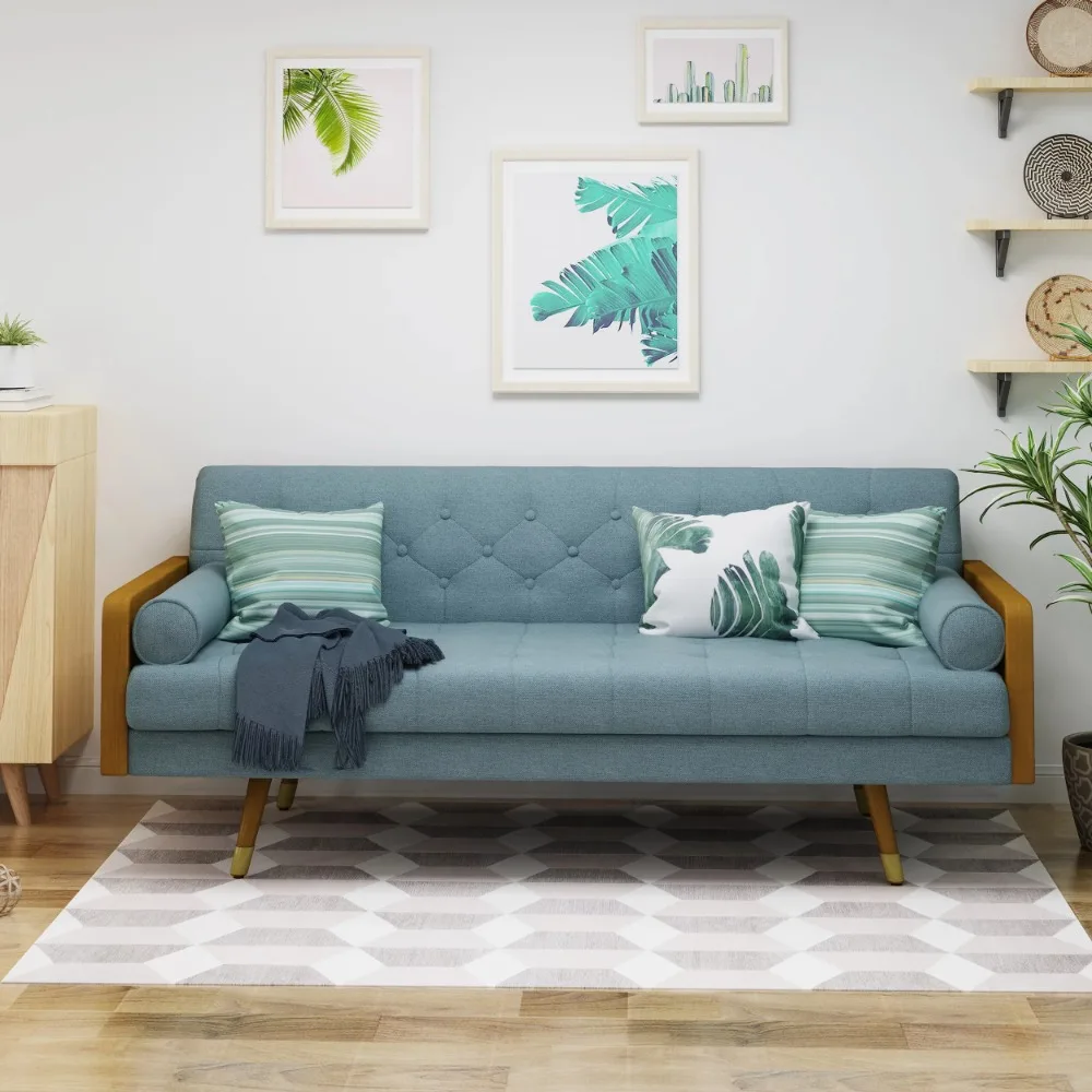 

Мягкий диван из ткани, темный орех, диваны для гостиной с бесплатной доставкой, мебель для гостиной, вместительные и уютные синие