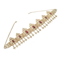 metal tassel hair chain algerian jewelry tiara bridal hair accessories princess queen crown pendant wedding gift