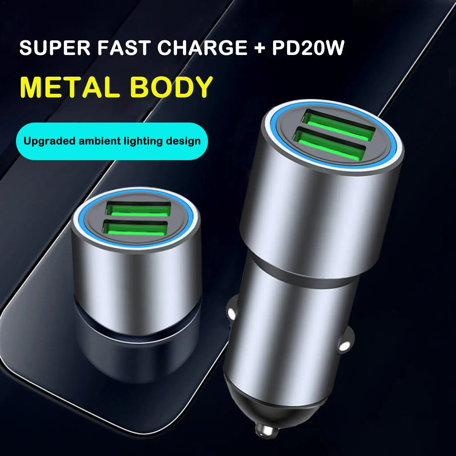 

48W USB C Car Charger Fast Charging PD30W QC3.0 Type C Car Phone Charger Adapter For iPhone 14 13 12 Pro Max Xiaomi Samsung