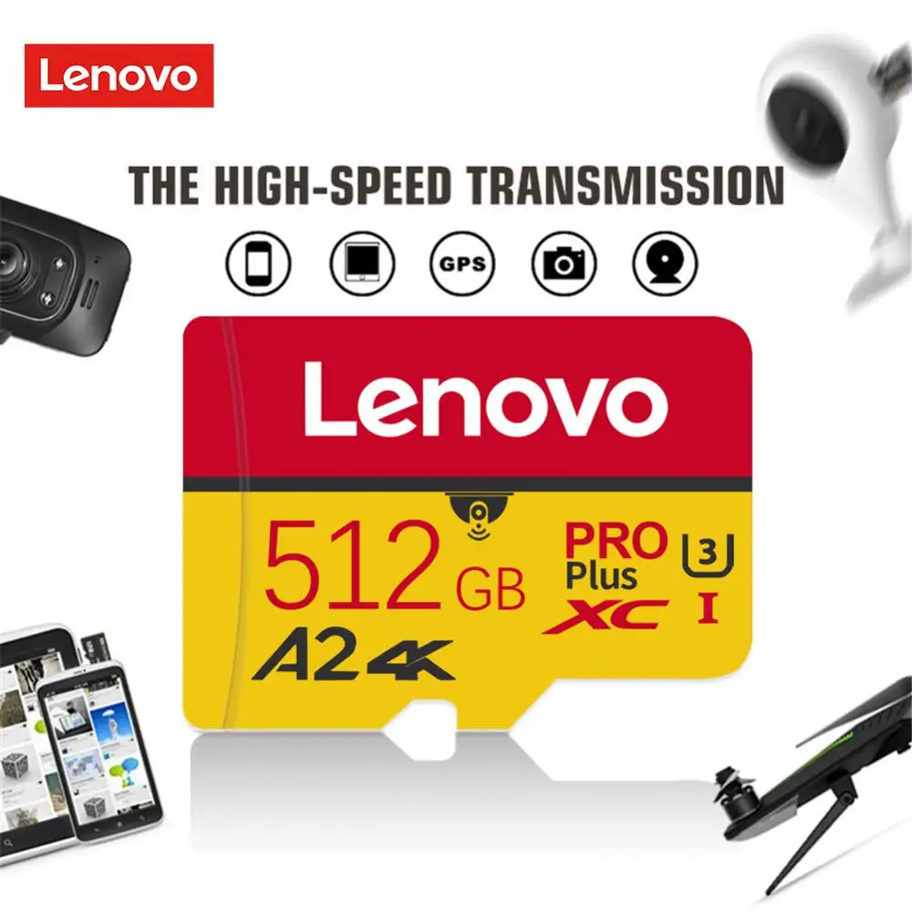 

Lenovo флэш-карта памяти SD/TF, 1 ТБ, 512 ГБ, 256 ГБ, Micro TF, SD-карта, 128 ГБ, 64 ГБ, 32 ГБ, карта памяти, записывающее устройство для вождения