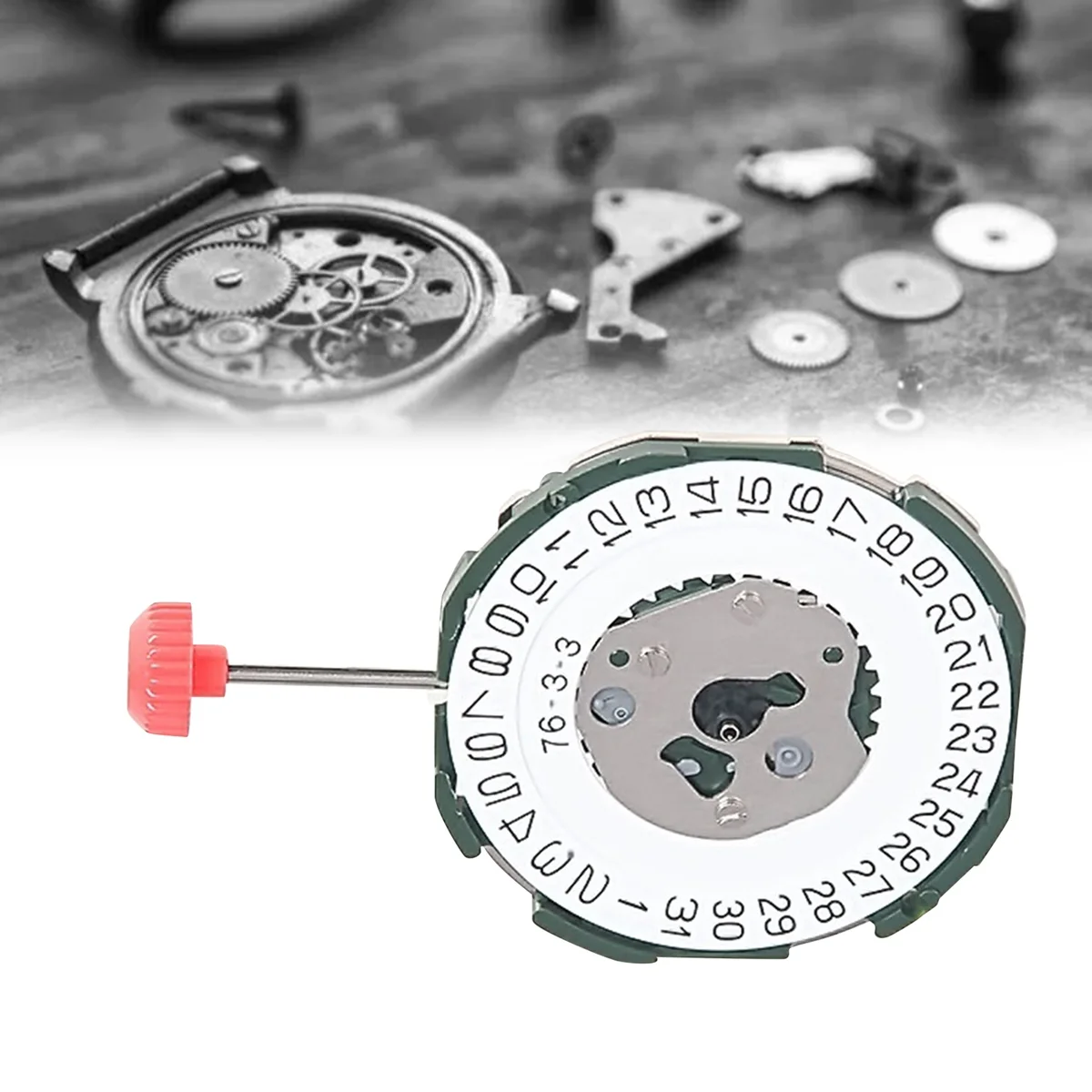 

2115 Movement with Handle+Battery 2035 Men'S Single Calendar Three-Point Electronic Quartz Watch Movement Replacement