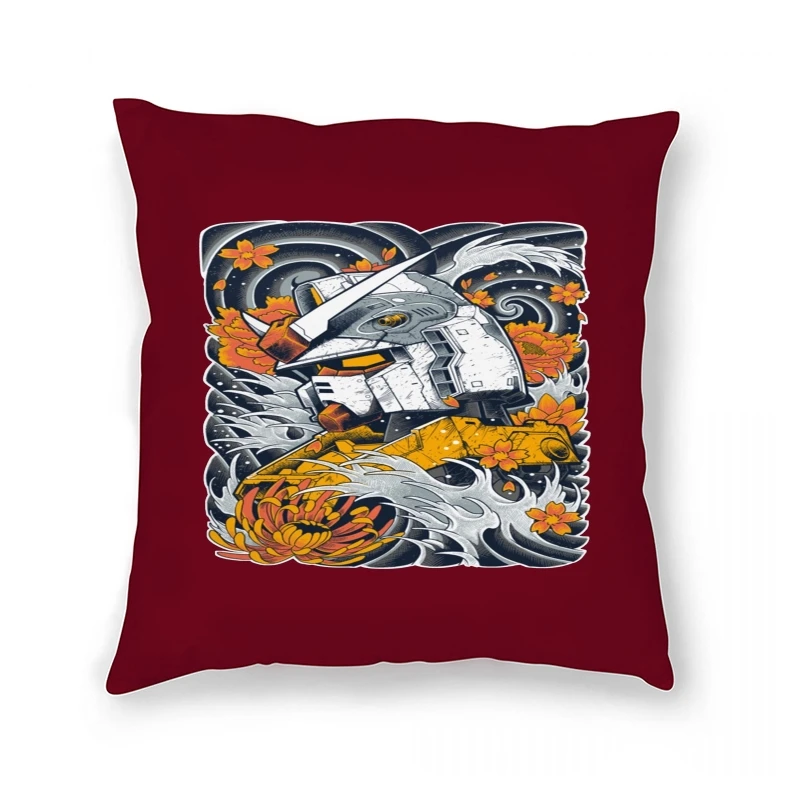 

Gundam 2018 Japan Anime Pillow Case Black Art Design Vintage Cartoon Fitness Funky Streetwear