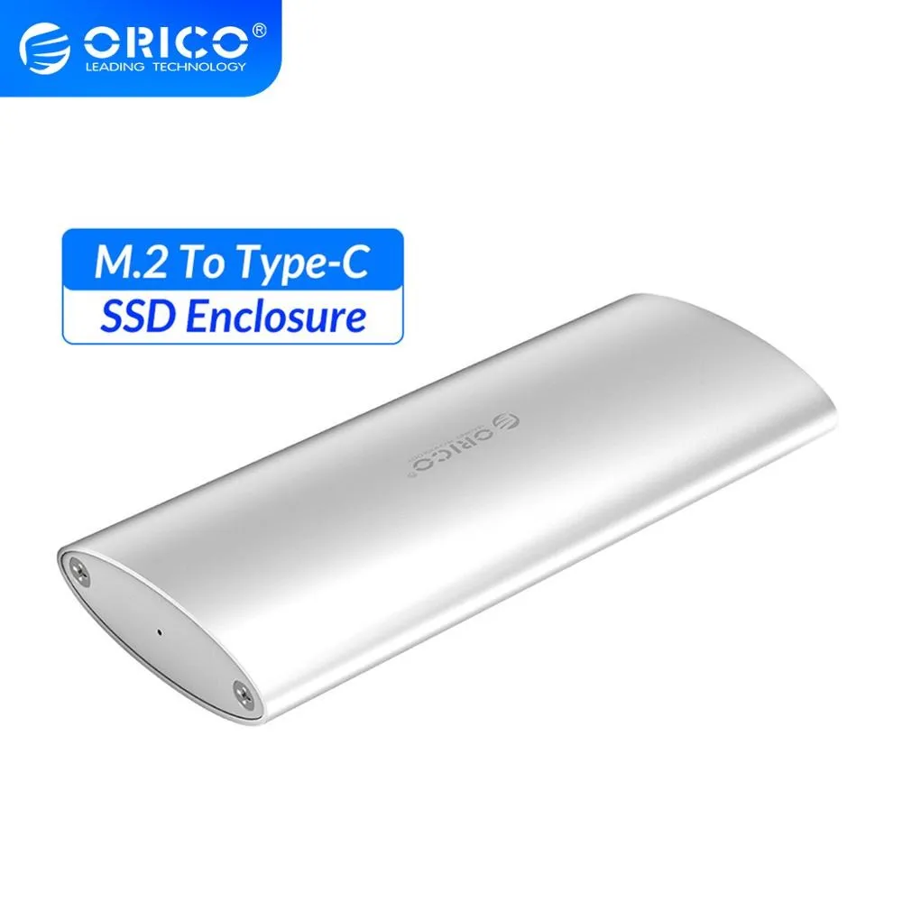 

ORICO M.2 to USB3.1 Type-C USB3.0 SSD Enclosure Card Converter Adapter External Aluminum SSD Case for 2230/2242/2260/2280