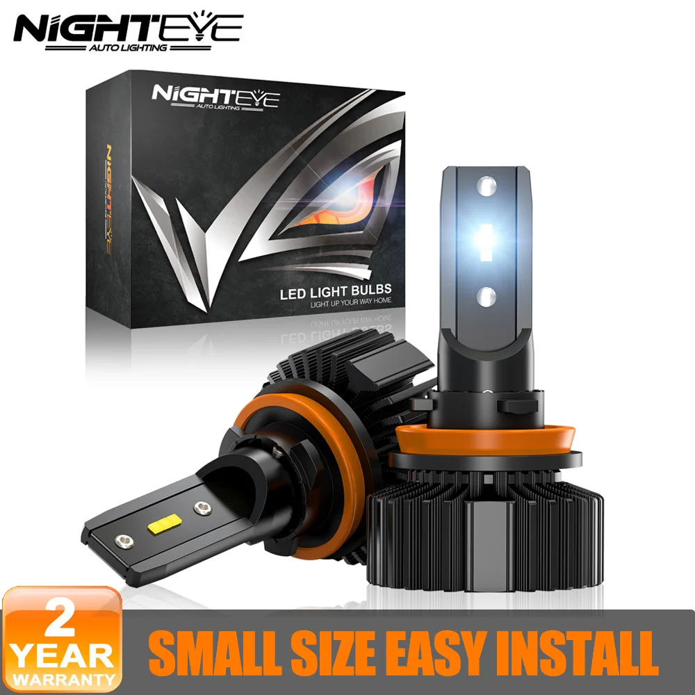 

NIGHTEYE H11 Led Headlight Bulb H7 H4 H8 H9 9005 HB3 9006 HB4 H1 H13 9004 Super Bright 50W 8000LM 6500K White Mini Size Headlamp