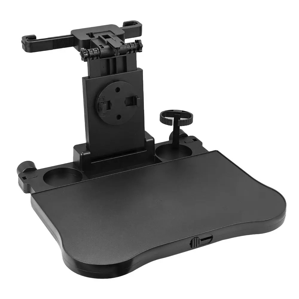 

Car Dining Table 360° Rotary Car Chair Back Computer Tray Beverage Shelving Multifunctional Folding Table