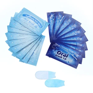 Imported 50Pcs Disposable Teeth Deep Cleaning Wipes Brush Up Woven Cloth Mint Flavor Oral Hygiene Care Tools 