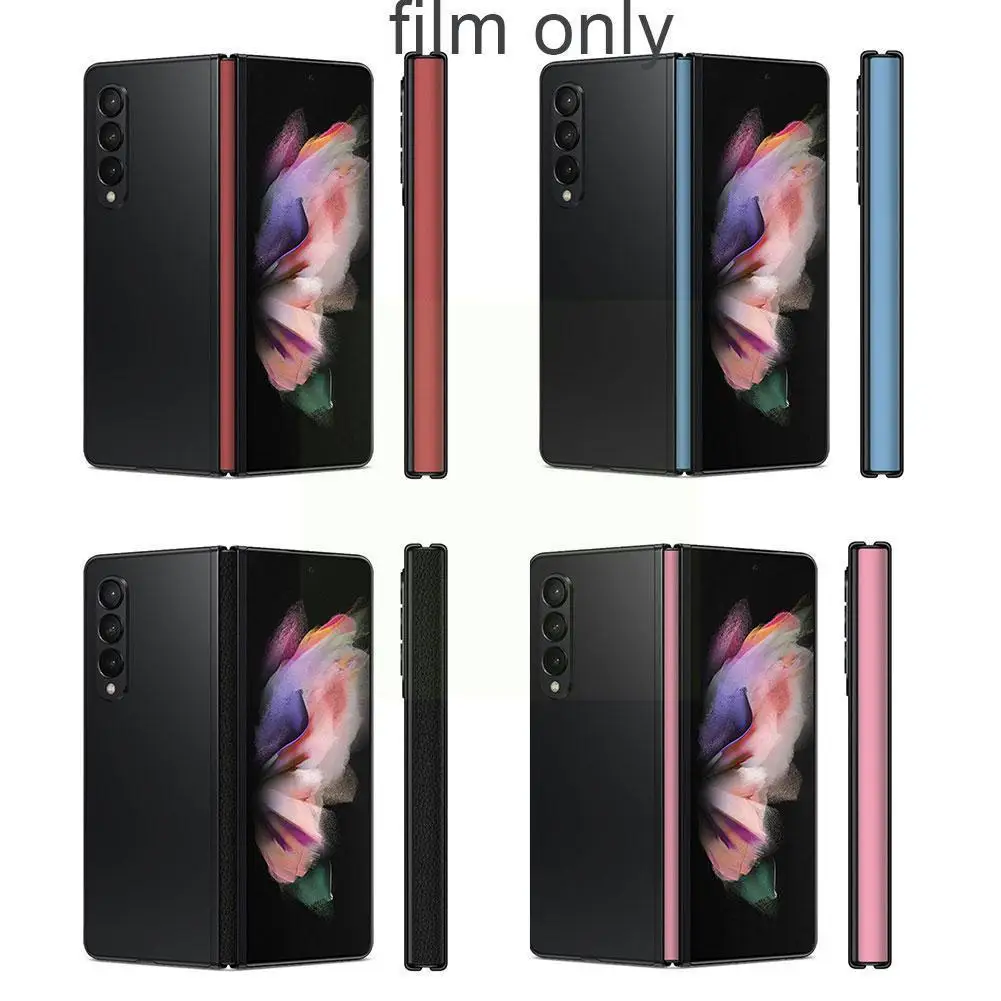

Colorful Matte Phone Side Sticker Frame Film For Z Fold3 5g Matte Edge Micro Grinding Skin For Z Fold 3 5g X4e0