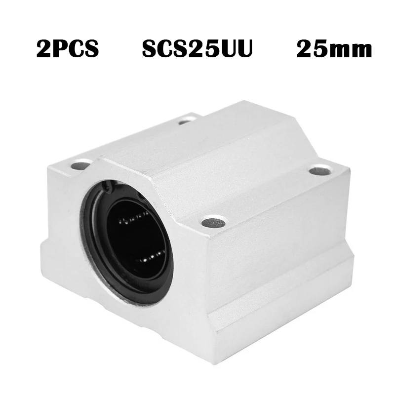 

2PCS SC25UU SCS25UU 25mm Linear Ball Bearing Linear Motion Bearing Slide For CNC Free Shipping