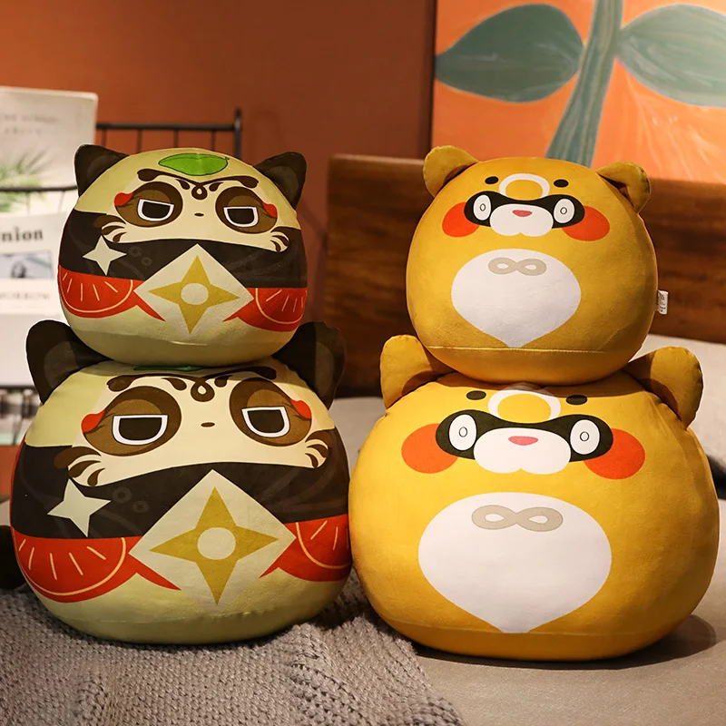 

Game Genshin Impact Sayu XiangLing Guoba Raccoon Bear Plush Pillow Round Ball Style Sayu Guoba Toy Cushiobn Kids Toy Gift
