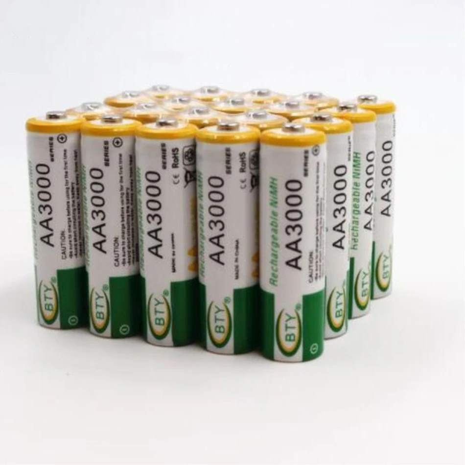 

AA Ni-mh 1.2V 3000mah Rechargeable Battery 2A Baterias Batteries Hight Quanlity Torch Batterie for Flashlight +free Shipping
