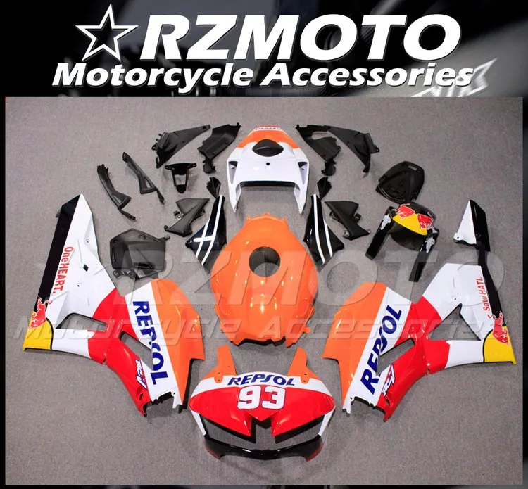 

Новый комплект обтекателей ABS, подходит для HONDA CBR600RR F5 2013 2014 2015 2016 2017 13 14 15 16 17 18, комплект кузова Repsol 93