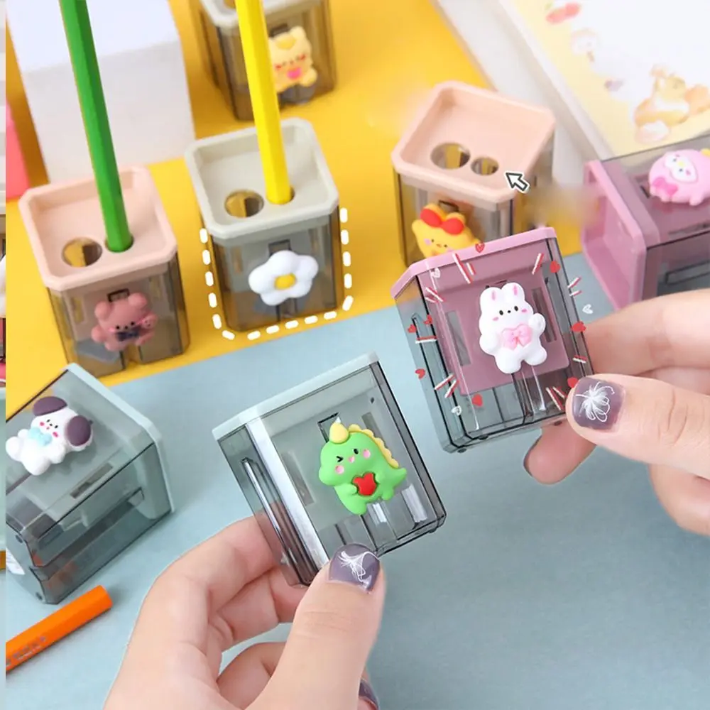 

Children Drawing Sketching Square Student Stationery 2 Holes Pencil Sharpener Pencil Cutting Tools Art Supplies