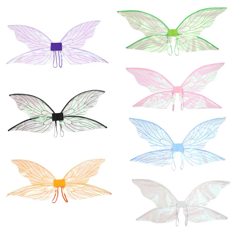 

Fairy Elf Princess Sparkle Angel Wings For Girls Party Cosplay Costumes Butterfly Wings Kids Stage Performance Props