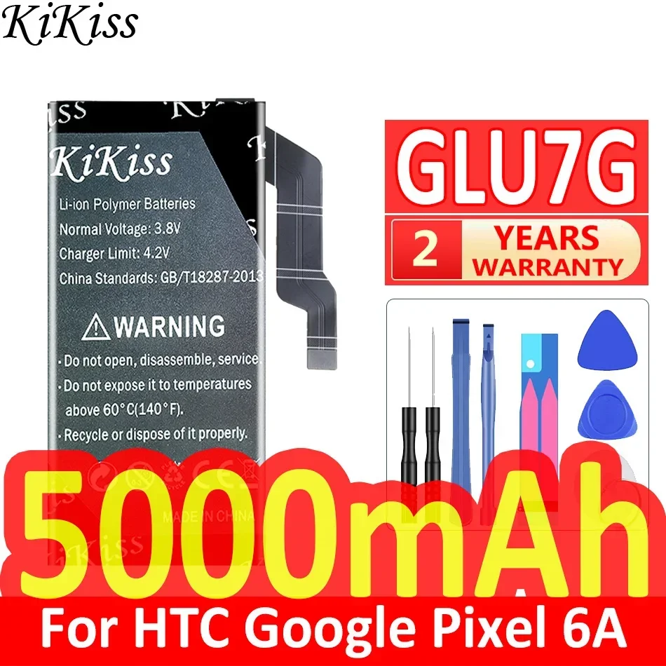 

5000mAh KiKiss Powerful Battery GLU7G For HTC Google Pixel 6A 6 A