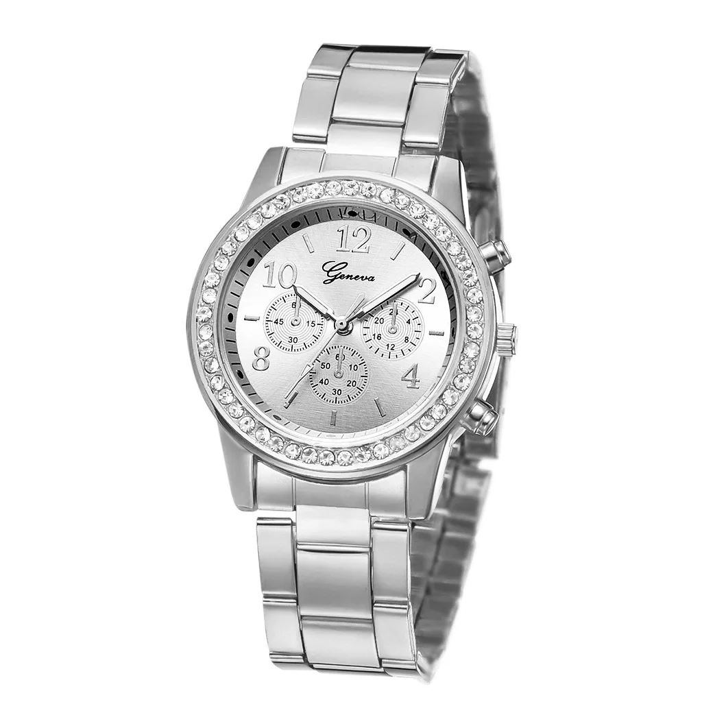 

Women Watches Fashion Rose Gold Watch Bracelet Set Ladies Wristwatches Stainless Steel Silver Strap Female Quartz Watch
