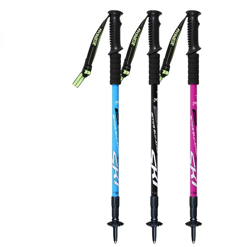 

Lightweight aluminum alloy hiking stick thick wear-resistant foot cover mountain-climbing equipment portable folding crutch