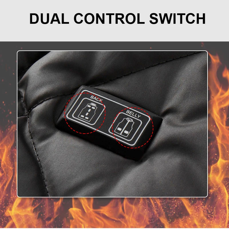 Жилет с подогревом зимний хлопковый жилет Ouside Eiderdown инфракрасным USB Женский