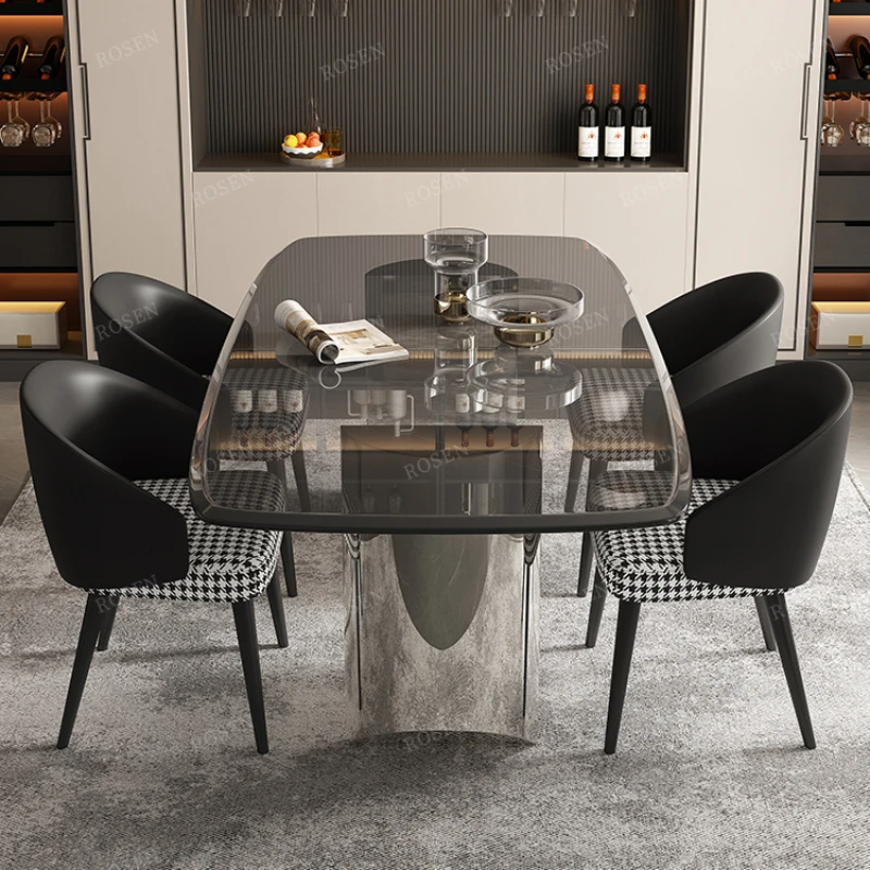 

Стеклянные современные обеденные столы, кухня, Скандинавская Роскошная гостиная, обеденные столы, дизайнерский кофейный стол, обеденная домашняя мебель SR50DT