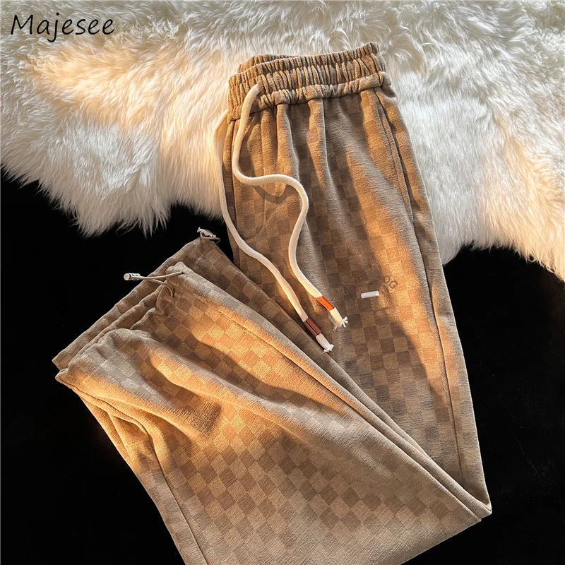 

Pants Men Plaid Multi Pockets Pantalones All-match Handsome Summer Thin Casual High Street Ulzzang Trouser Male Teens Hip Hop