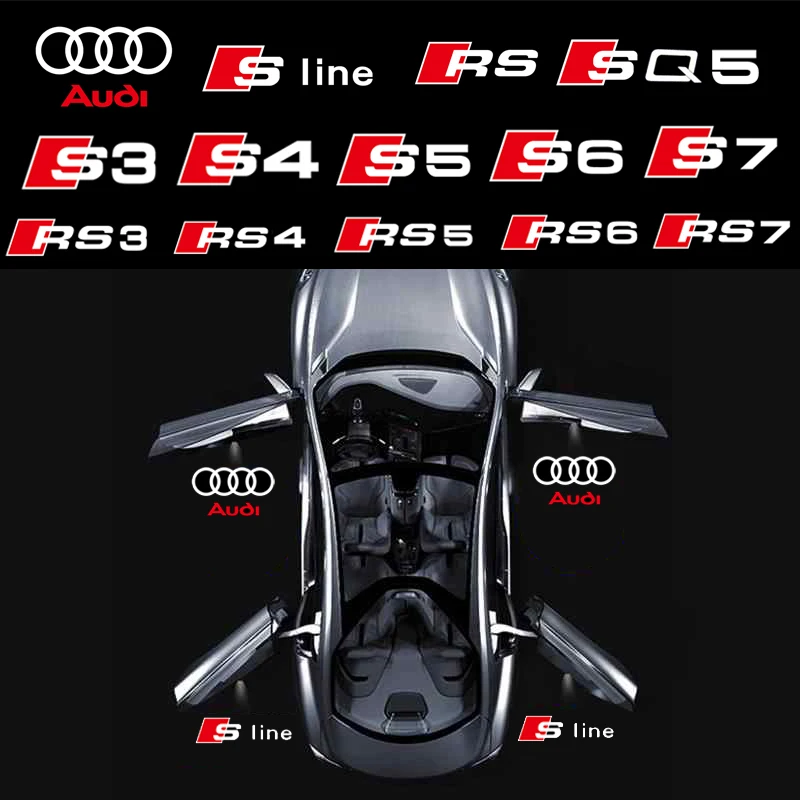 Светодиодный логотип на дверь автомобиля приветствуется лампочка для audi A1A3 8V 8P 8L