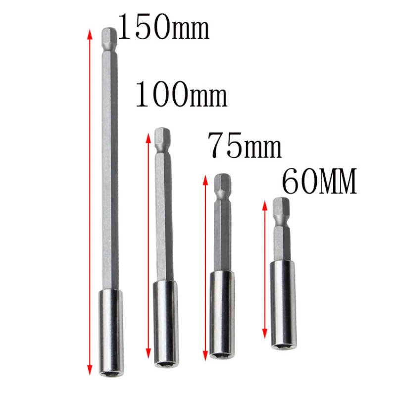 

Magnetic Screw Bits Extension Rod Quick Change Bit 1/4" Shank Long Handle Screwdriver Tip Holder Hand for Electric Screwdriver