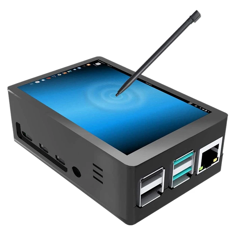 3,5 дюймовый Tft ЖК-контактный экран x 48 0 разрешение Abs чехол + сенсорная ручка для Raspberry Pi 4 B