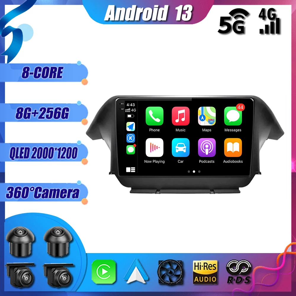 

Автомагнитола на Android 13, мультимедийный плеер с GPS-навигацией, Bluetooth, Wi-Fi, 4G, AHD, DSP, Carplay, для Honda Odyssey 2009 - 2014