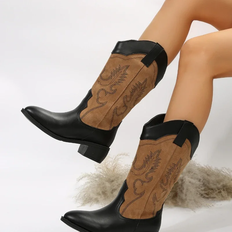 Женские сапоги до колена осенние модные бедра на массивном каблуке для женщин